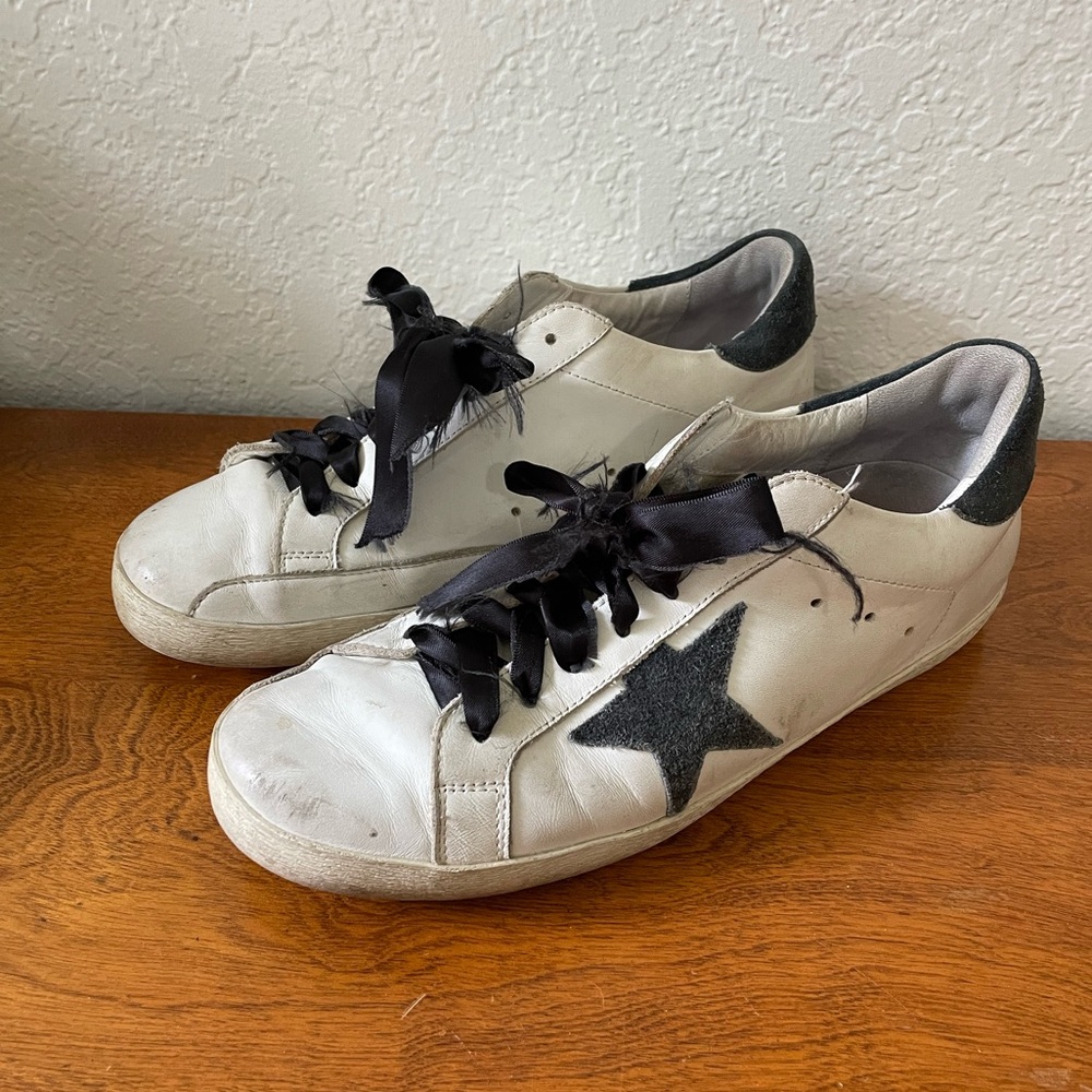 Golden Goose Women's Super-Star in white leather with contrasting inserts